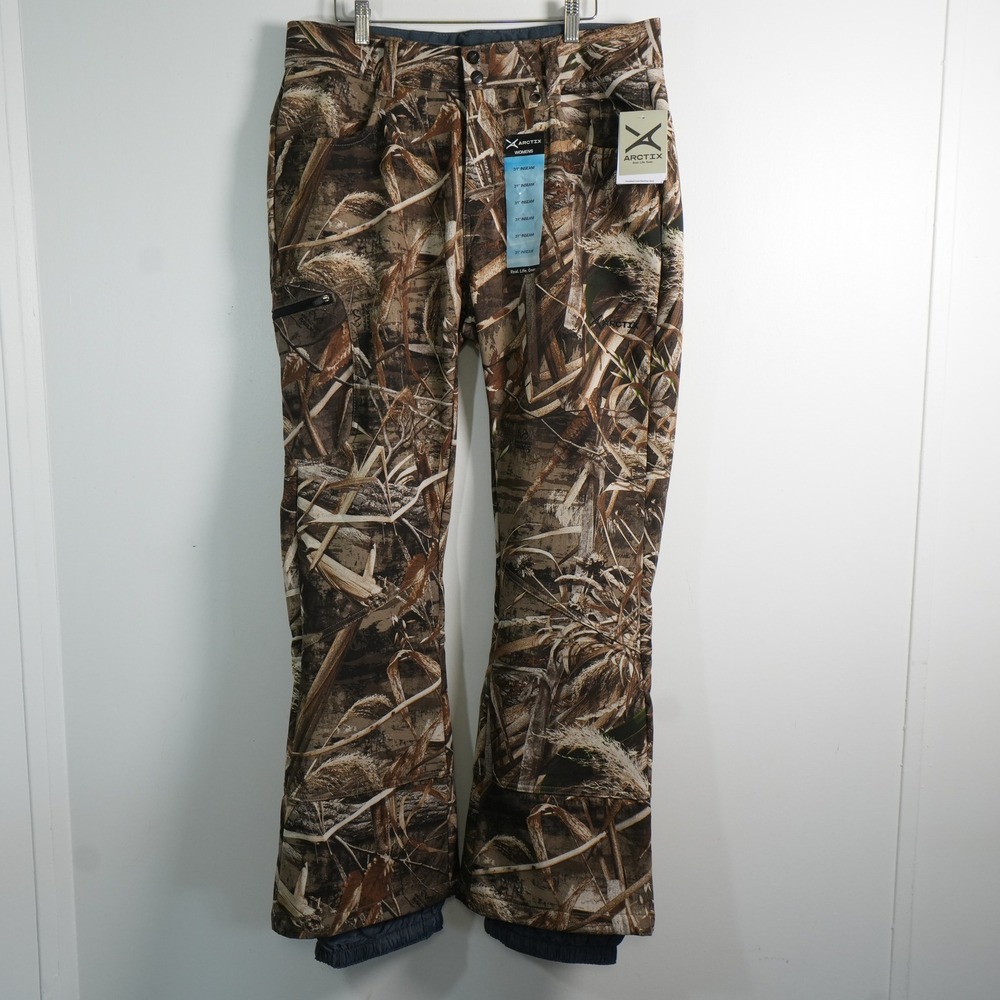 Arctix Snow Pants Women XL Brown Realtree Max-5 Camo Insulated Winter Hunting
